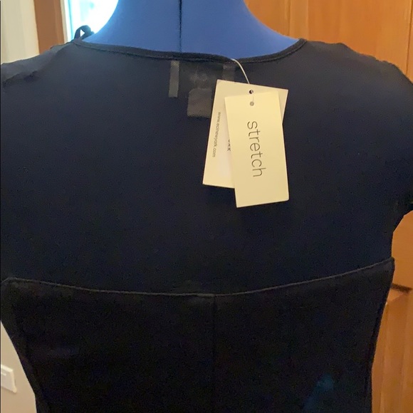 Black Dress with Shear illusion neckline - Picture 5 of 6